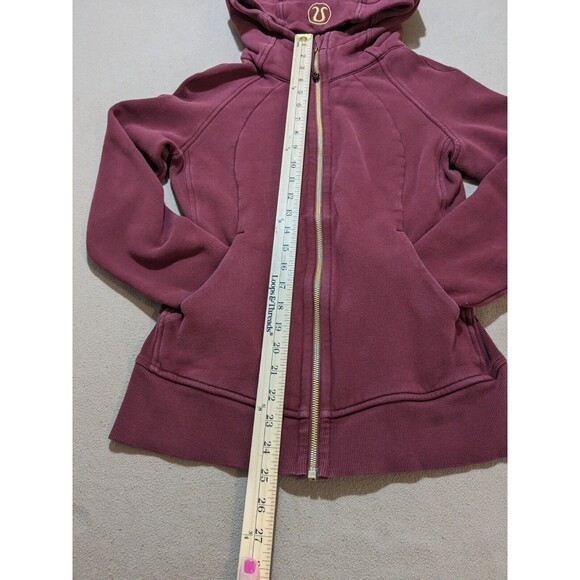 Lululemon Women's Scuba Hoodie Limited Edition Rust Color Thumbholes Size 6 - Picture 11 of 11